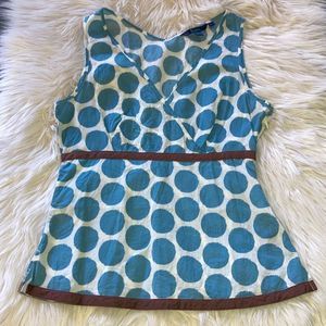 Boden - Polka Dot V Neck Tank Top sz 8